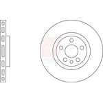 Apec Blue Vented Brake Disc (SDK6161) Front
