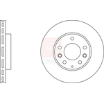 Apec Blue Vented Brake Disc (SDK6180) Fits: Mazda Front