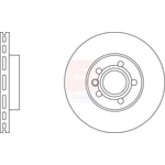 Apec Blue Vented Brake Disc (SDK6217) Front