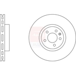Apec Blue Vented Brake Disc (SDK6246) Front