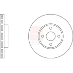 Apec Blue Vented Brake Disc (SDK6371) Fits: Toyota Front