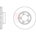 Apec Blue Vented Brake Disc (SDK6428) Fits: LDV Front