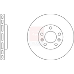 Apec Blue Vented Brake Disc (SDK6930) Front