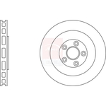 Apec Blue Vented Brake Disc (SDK6992) Fits: Jaguar Rear