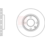 Apec Blue Vented Brake Disc (SDK6995) Fits: Vauxhall Front