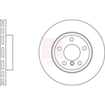 Apec Blue Vented Brake Disc (SDK7143) Fits: Mini Front
