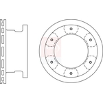 Apec Blue Vented Brake Disc (SDK7149) Fits: Iveco Rear