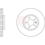 Apec Blue Vented Brake Disc (SDK7159) Fits: VW Front