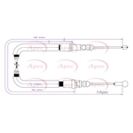 Apec Red Brake Cable (CAB1812)