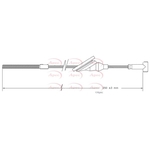 Apec Red Brake Cable (CAB1814)