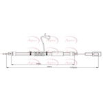 Apec Red Brake Cable (CAB1816)