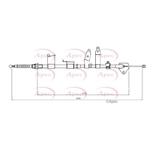 Apec Parking Brake Cable (CAB1865) Fits: Toyota