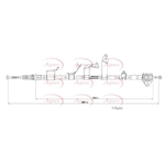 Apec Parking Brake Cable (CAB1868) Fits: Toyota
