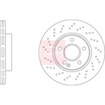 Apec Red Brake Disc (DSK3432) Fits: Mercedes