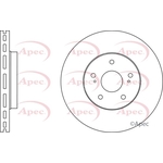 Apec Red Vented Brake Disc (DSK3589) Fits: Toyota Front Axle