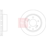 Apec Red Brake Disc (DSK3594) Fits: Hyundai