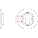 Apec Red Brake Disc (DSK3842) Fits: Mercedes Front