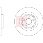 Apec Red Brake Disc (DSK3884) Fits: Ford Rear