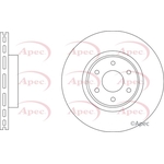Apec Red Vented Brake Disc (DSK3887) Fits: Ford Front Axle