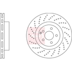 Apec Red Brake Disc (DSK3895) Fits: Mercedes-Benz