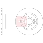 Apec Red Brake Disc (DSK4064) Fits: Maserati Front