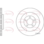 Apec Red Vented Brake Disc (DSK4136) Rear Axle
