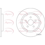 Apec Red Solid Brake Disc (DSK4142) Fits: Toyota Rear Axle