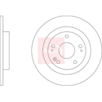 Apec Red Brake Disc (DSK4144) Fits: Honda Rear