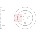 Apec Red Brake Disc (DSK4145) Fits: Honda Front