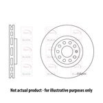 Apec Red Brake Disc (DSK4157) Fits: Kia