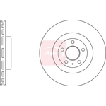 Apec Red Brake Disc (DSK4161) Fits: Mazda