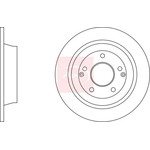 Apec Red Brake Disc (DSK4163) Fits: Renault