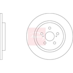Apec Red Brake Disc (DSK4164) Fits: Toyota