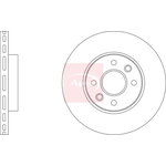 Apec Red Brake Disc (DSK4168) Front