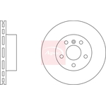 Apec Red Brake Disc (DSK4173) Fits: MG