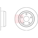 Apec Red Brake Disc (DSK4189) Fits: Renault Rear