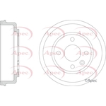 Apec Brake Drum (DRM9213) Fits Nissan Micra