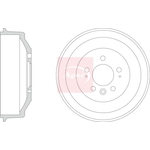 Apec Brake Drum (DRM9226) Fits: Nissan