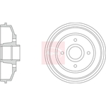 Apec Brake Drum (DRM9978) Fits: Renault