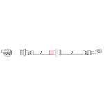 Apec Brake Hose (HOS4325) Fits: Nissan
