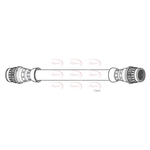 Apec Red Brake Hose (HOS4438)