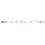 Apec Red Brake Hose (HOS4460) Fits: Mercedes