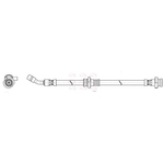 Apec Red Brake Hose (HOS4462) Fits: Nissan