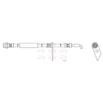 Apec Red Brake Hose (HOS4470) Fits: Ford