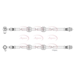 Apec Brake Hose (HOS4505) Fits: Land Rover