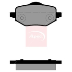 Apec Red Brake Pad Set (PAD2498) Fits: Citroen Rear