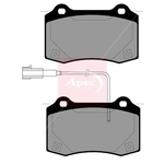 Apec Red Brake Pad Set (PAD2631) Fits: Maserati Rear