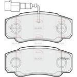 Apec Black Brake Pads Rear (PAD1554B)