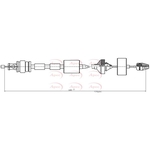 Apec Clutch Cable (CAB5036) Fits: Renault