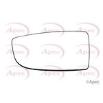 Apec Mirror Glass - Left (AMG2025) Fits Ford - Passenger Side